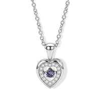 D'Joy Tanzanite, Moissanite Pendant in Platinum Over Sterling Silver with Stainless Steel Necklace (20 Inches) 0.50 ctw