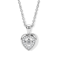 D'Joy Tanzanite, Moissanite Pendant in Platinum Over Sterling Silver with Stainless Steel Necklace (20 Inches) 0.50 ctw