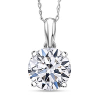 950 Platinum Luxuriant Lab Grown Diamond (E-F, VS) Pendant Necklace (20 Inches) 4.00 ctw