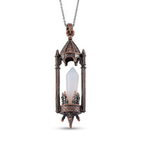 Opalite Pendant in Silvertone with Stainless Steel Necklace (20 Inches) 28.00 ctw