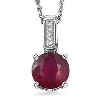 D'Joy Lusaka Amethyst and White Zircon Pendant Necklace (20 Inches) in 18K Vermeil Rose Gold Over Sterling Silver 1.40 ctw