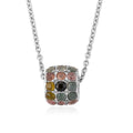 Tourmaline 2.00 ctw Pendant in Silvertone with Stainless Steel Necklace 20 Inches - Sticky add to cart bar
