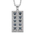 Blue Topaz 2.00 ctw Pendant in Silvertone with Stainless Steel Necklace 20 Inches - Sticky add to cart bar