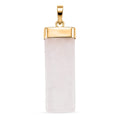 Sodalite Rectangle Pendant in Goldtone with Stainless Steel Necklace (20 Inches) 36.00 ctw - Sticky add to cart bar