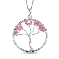 Malagasy Labradorite Tree of Life Pendant in Silvertone with Stainless Steel Necklace (20 Inches) 5.25 ctw