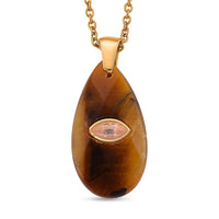 African Amethyst, Austrian Crystal Pendant in Goldtone with ION Plated YG Stainless Steel Necklace (20 Inches) 10.00 ctw
