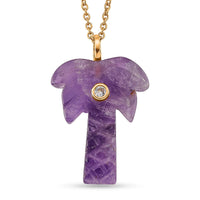 African Amethyst, Austrian Crystal Pendant in Goldtone with ION Plated YG Stainless Steel Necklace (20 Inches) 13.00 ctw