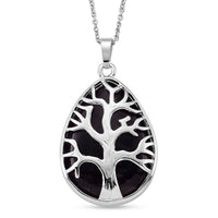 African Amethyst Pendant in Silvertone with Stainless Steel Necklace (20 Inches) 45.00 ctw