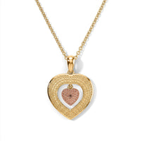 D''Joy Red Diamond SI Assent Pendant in 18K Vermeil YG Over Sterling Silver with 18K YG Plated Stainless Steel Necklace 20 Inches