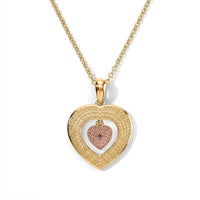 D''Joy Red Diamond SI Assent Pendant in 18K Vermeil YG Over Sterling Silver with 18K YG Plated Stainless Steel Necklace 20 Inches