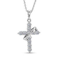 Luxuriant Lab Grown Diamond (G-H, SI) Pendant Necklace (20 Inches) in Rhodium Over Sterling Silver 0.50 ctw