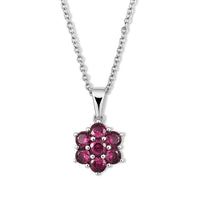 EverTrue Tanzanian Wine Garnet Pendant Necklace (20 Inches) in Stainless Steel 2.60 ctw