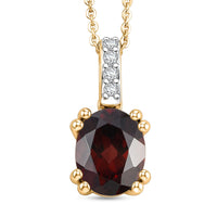 D'Joy Premium Umba River Zircon and White Zircon 2.85 ctw Pendant Necklace in 18K Vermeil Yellow Gold Over Sterling Silver 20 Inches