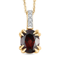 D'Joy Premium Umba River Zircon and White Zircon 2.85 ctw Pendant Necklace in 18K Vermeil Yellow Gold Over Sterling Silver 20 Inches