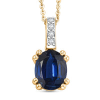D'Joy Premium Kashmir Blue Kyanite and White Zircon Pendant Necklace (20 Inches) in 18K Vermeil Yellow Gold Over Sterling Silver 2.35 ctw