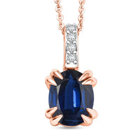 D'Joy Orissa Rhodolite Garnet and White Zircon Pendant Necklace in Rhodium Over Sterling Silver 20 Inches 2.30 ctw