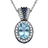 D'Joy Premium Ouro Fino Rubellite, Moissanite Pendant Necklace (20 inches) in Rhodium Over Sterling Silver 2.20 ctw