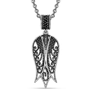 D'Joy Passport to Israel Sterling Silver Pendant Necklace (20 Inches) (4.55 g)
