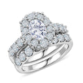 14K White Gold Diamond (SI-G) Set of 2 Ring (Size 7.0) (8.45 g) (Ship in 7-10 Days) 3.00 ctw - Sticky add to cart bar