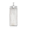 Selenite Pendant in Goldtone with Stainless Steel Necklace (20 Inches) 40.00 ctw - Sticky add to cart bar