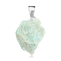 Rough Stone Plain Lapis Lazuli Pendant in Silvertone with Stainless Steel Necklace (20 Inches) 52.00 ctw