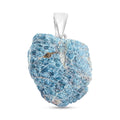 Rough Stone Plain Apatite Pendant in Silvertone with Stainless Steel Necklace (20 Inches) 52.00 ctw - Sticky add to cart bar