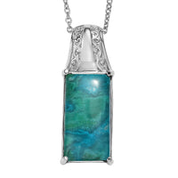 EverTrue Opalina Pendant Necklace (20 Inches) in Stainless Steel 10.15 ctw