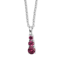EverTrue Lab Created Blue Sapphire Pendant Necklace (20 Inches) in Stainless Steel 1.15 ctw