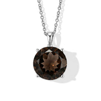 EverTrue Brazilian Smoky Quartz 11.00 ctw Pendant Neckalce in Stainless Steel 20 Inches