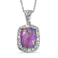EverTrue Malagasy Labradorite Pendant Necklace (20 Inches) in Stainless Steel 12.00 ctw