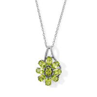 EverTrue Hebei Peridot 4.25 ctw Pendant Necklace (20 Inches) in Stainless Steel