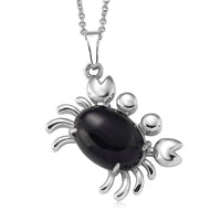 Black Obsidian 25.00 ctw Pendant in Silvertone with Stainless Steel Necklace 20 Inches