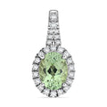 Certified & Appraised Rhapsody 950 Platinum AAAA Arquiana Mint Tourmaline, Diamond (E-F, VS) Pendant (4.00 g) 1.49 ctw - Sticky add to cart bar