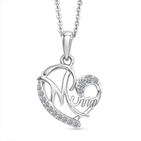 Luxuriant Lab Grown Diamond (G-H, SI) Pendant Necklace (20 Inches) in Rhodium Over Sterling Silver 0.20 ctw