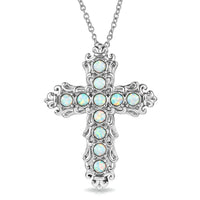 EverTrue Synthetic Milky Opal 0.60 ctw Pendant Necklace