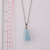 Aquamarine Pendant Necklace (20 Inches) in Stainless Steel 40.00 ctw