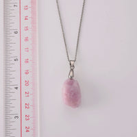 Kunzite 55.00 ctw Pendant Necklace (20 Inches) in Stainless Steel