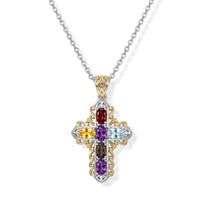 EverTrue African Amethyst 1.35 ctw Pendant in 18K YG Plated and Platinum Bond with Stainless Steel Necklace 20 Inches