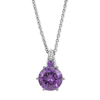 EverTrue Mashamba Amethyst Pendant in Platinum Bond with Stainless Steel Necklace (20 Inches) 4.90 ctw