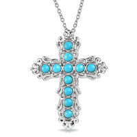 EverTrue Sleeping Beauty Turquoise 1.65 ctw Pendant Necklace in Stainless Steel 20 Inches