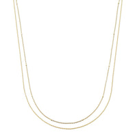 Set of 2 Necklace in 14K YG Over Sterling Silver 2.60 Grams 18 Inches