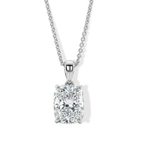 950 Palladium and 10K White Gold Luxuriant Lab Grown Diamond (E-F, VS) Pendant Necklace (20 Inches) 3.00 ctw