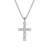 EverTrue Moissanite 1.00 ctw Pendant in Platinum Bond with Stainless Steel Necklace 20 Inches