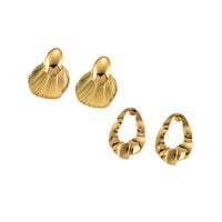 Set of 2 Dangle Earrings in ION Plated YG Stainless Steel 4490345