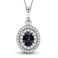 Certified & Appraised D'Joy Premium Platinum Spinel, Moissanite Pendant Necklace (20 Inches) in Rhodium Over Sterling Silver 2.10 ctw