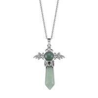 Galilea Rose Quartz Pendant in Silvertone with Stainless Steel Necklace (20 Inches) 40.00 ctw