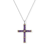 EverTrue Premium African Amethyst 5.10 ctw Pendant in 18K YG Plated and Platinum Bond with Stainless Steel Necklace 20 Inches