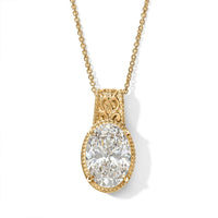 Luxuriant Lab Grown Diamond E-F VS 5.00 ctw Solitaire Pendant Necklace in 14K Yellow Gold (20 Inches)