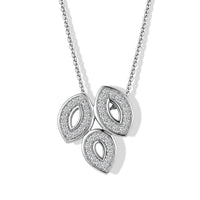 Luxuriant Lab Grown Diamond (G-H,SI) Pendant Necklace (20 Inch) in Rhodium Over Sterling Silver 0.20 ctw