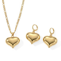 Spiral Shell Necklace (17.50 Inches) and Earrings in Goldtone